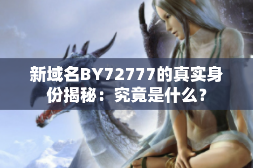 新域名BY72777的真实身份揭秘：究竟是什么？