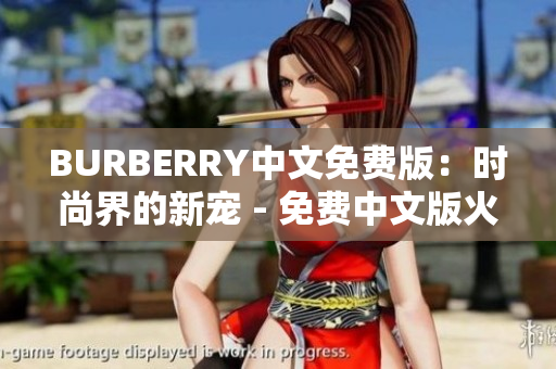 BURBERRY中文免费版：时尚界的新宠 - 免费中文版火爆登场