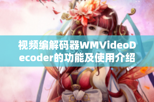 视频编解码器WMVideoDecoder的功能及使用介绍