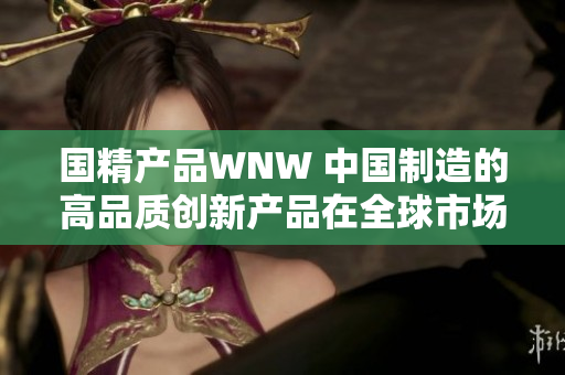 国精产品WNW 中国制造的高品质创新产品在全球市场的崭露头角