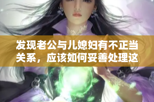 发现老公与儿媳妇有不正当关系，应该如何妥善处理这一问题