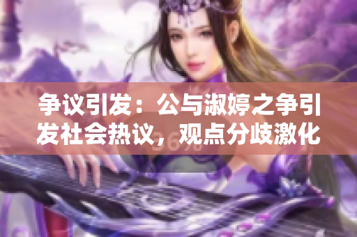 争议引发：公与淑婷之争引发社会热议，观点分歧激化