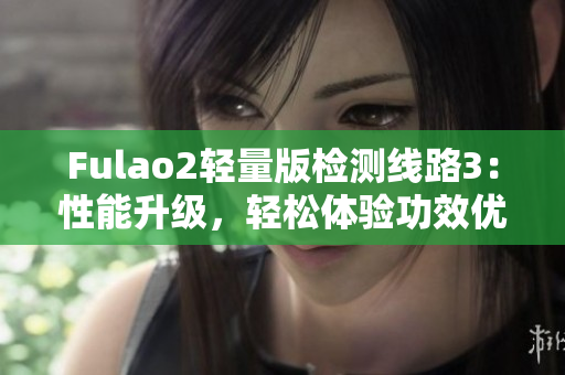 Fulao2轻量版检测线路3：性能升级，轻松体验功效优化