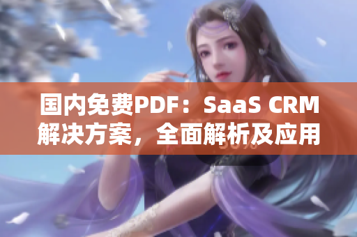 国内免费PDF：SaaS CRM解决方案，全面解析及应用指南