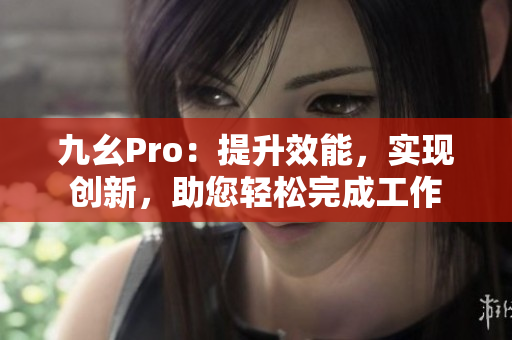 九幺Pro：提升效能，实现创新，助您轻松完成工作