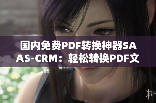 国内免费PDF转换神器SAAS-CRM：轻松转换PDF文档，管理客户关系更高效