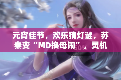 元宵佳节，欢乐猜灯谜，苏秦变“MD换母闹”，灵机一触妙趣多