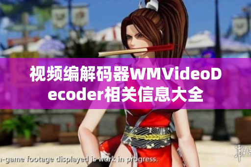 视频编解码器WMVideoDecoder相关信息大全