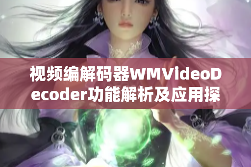 视频编解码器WMVideoDecoder功能解析及应用探讨