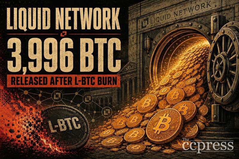 Liquid Network在L-BTC销毁后释放3,996枚比特币