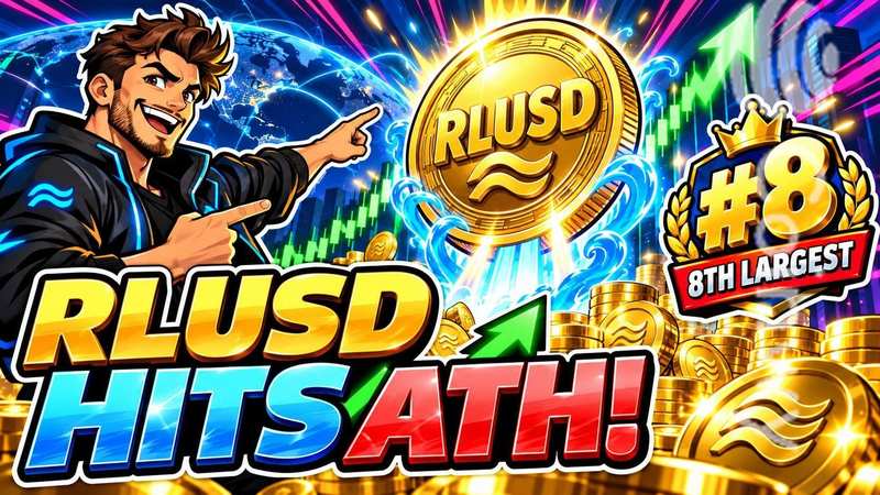 瑞波币的RLUSD稳定币创下历史新高，位列第八大