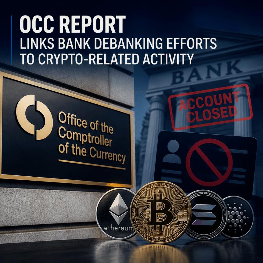 OCC报告将银行去银行化努力关联到加密货币相关活动