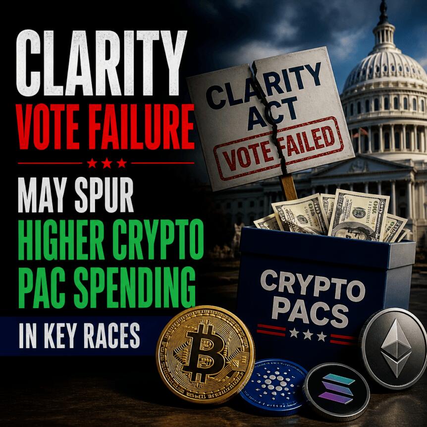 CLARITY投票失败或推动加密PAC在关键选战中加大支出