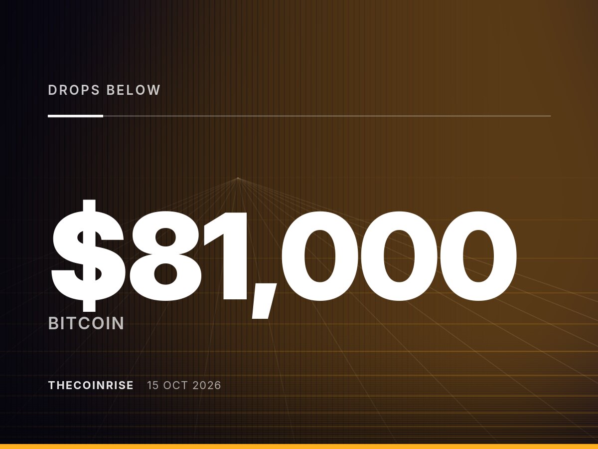 比特币跌破81,000美元，引发数亿美元爆仓