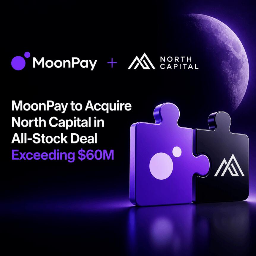 MoonPay以超6000万美元全股票交易收购North Capital