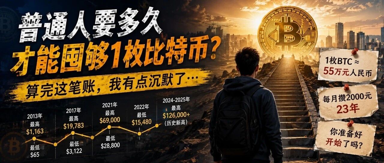 普通人要多久，才能攒够1枚比特币？